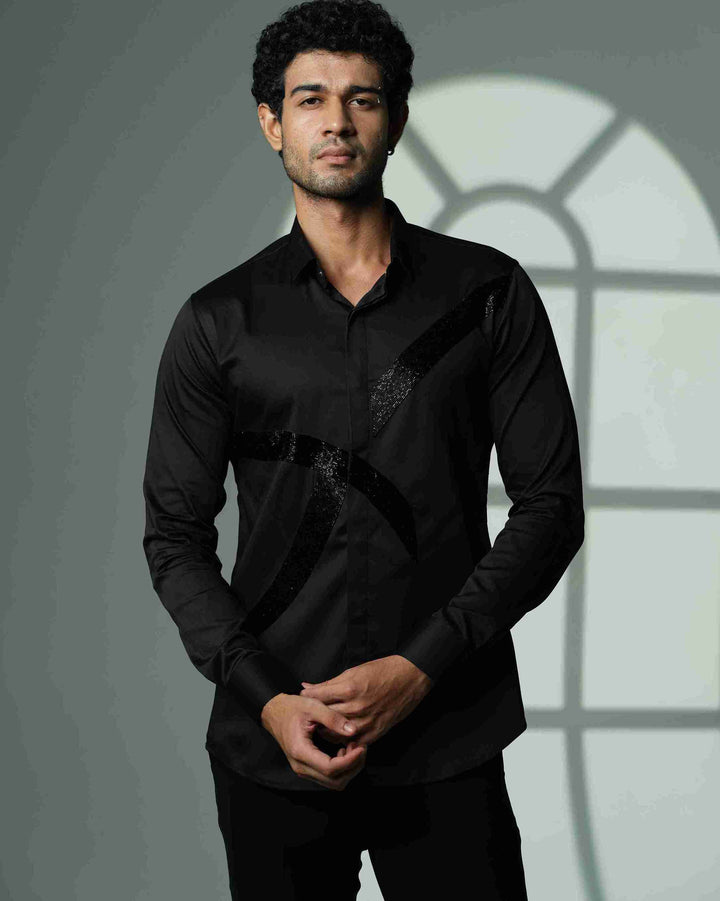 Black Shirt with Black Eclipse Cross