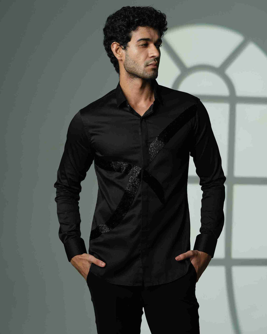 Black Shirt with Black Eclipse Cross