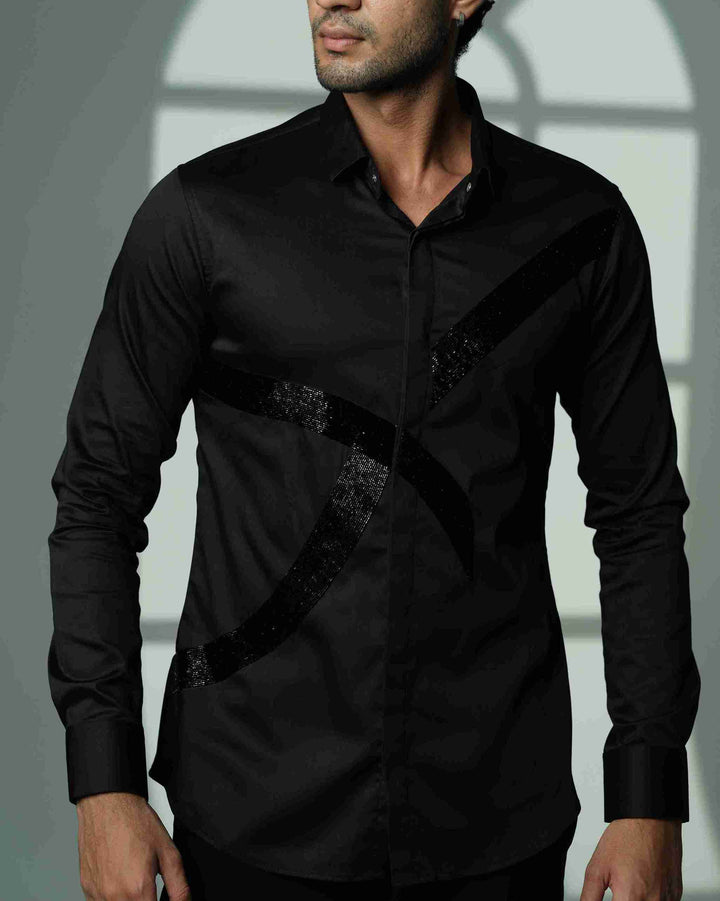 Black Shirt with Black Eclipse Cross