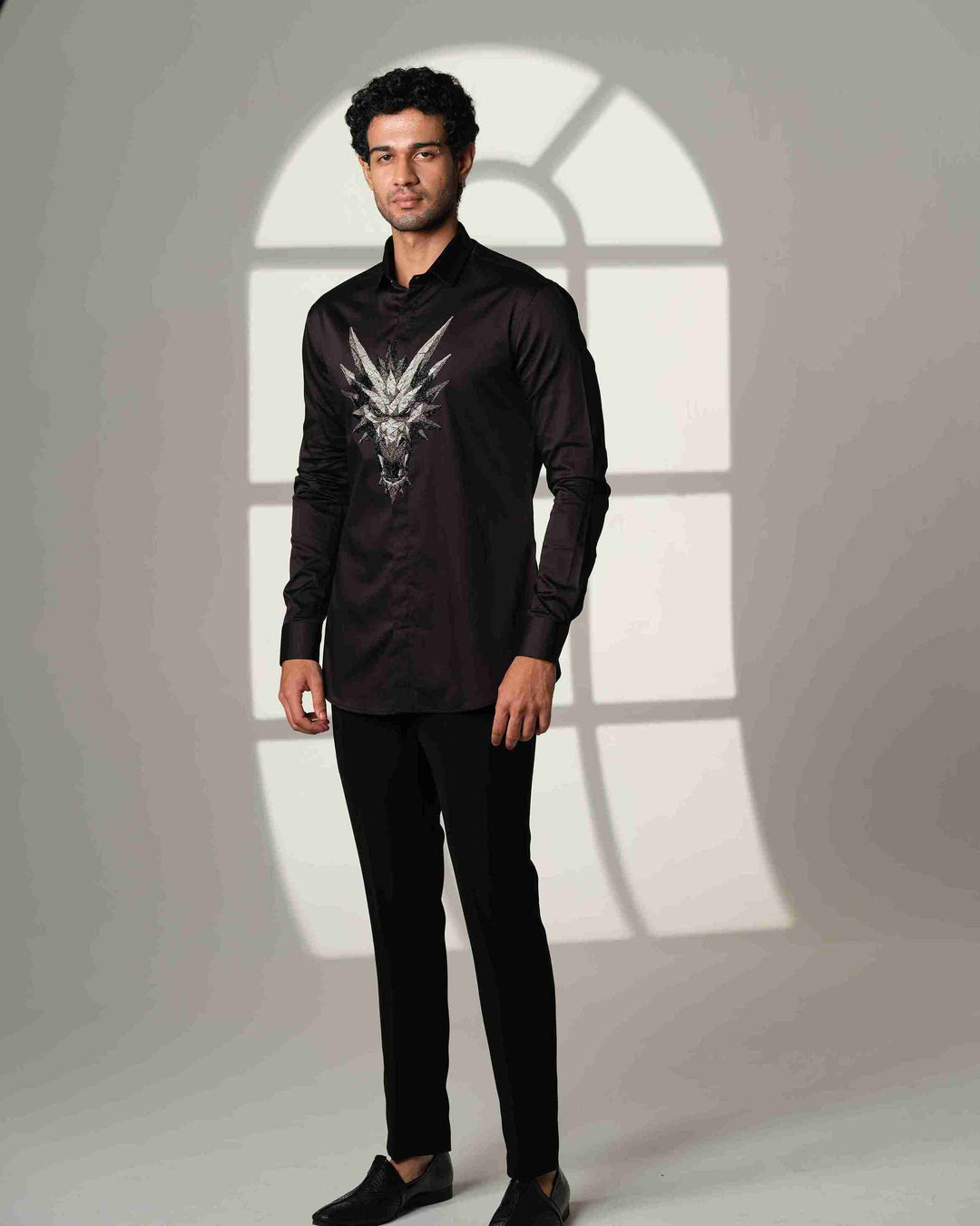 Black Shirt with 3D Monster on Center
