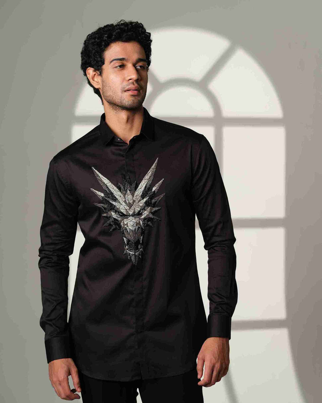 Black Shirt with 3D Monster on Center