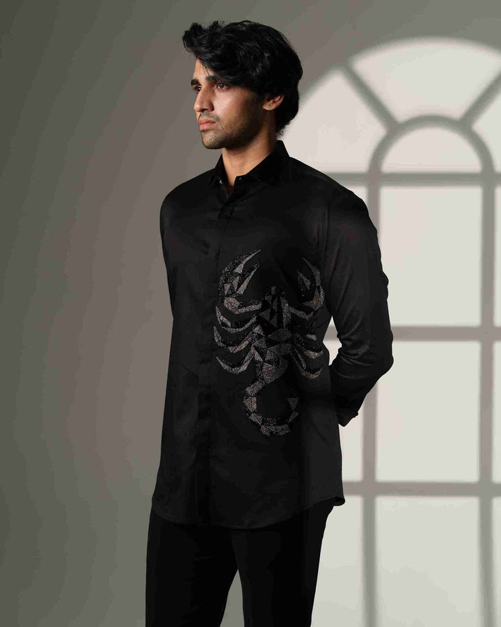 Black Shirt with 3D Scorpion