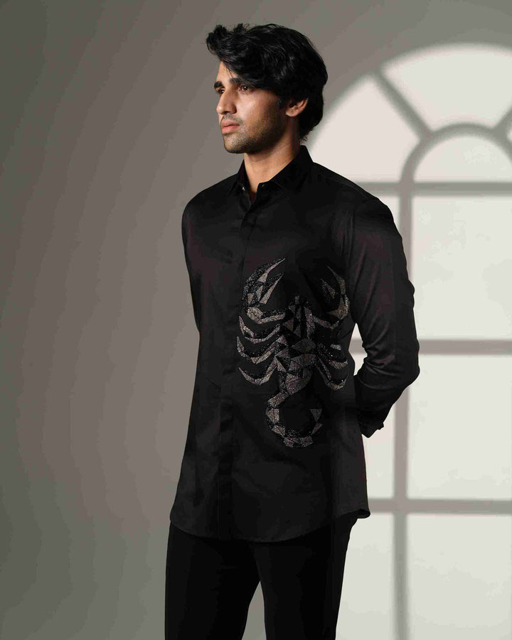 Black Shirt with 3D Scorpion