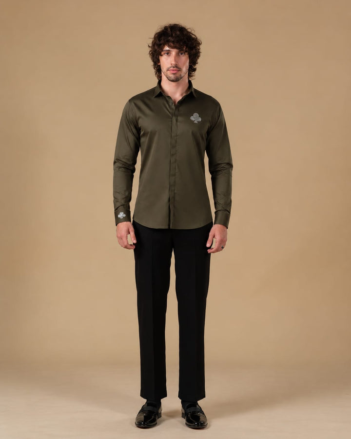 OLIVE GREEN SHIRT